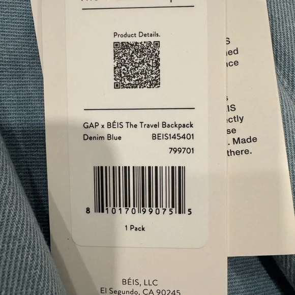 New GAP BÉIS Collaboration Travel Backpack - Picture 4 of 7